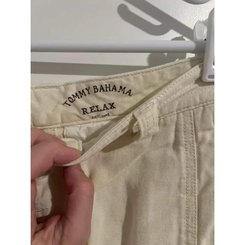 Tommy Bahama Relax Cream Shorts – Size 34 (Tencel®/Cotton Blend) - Picture 3 of 6